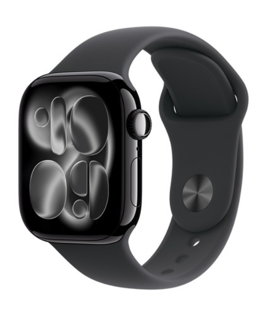 Apple 2025 애플워치 11, 42mm GPS 알루미늄 제트 블랙 블랙 스포츠 밴드