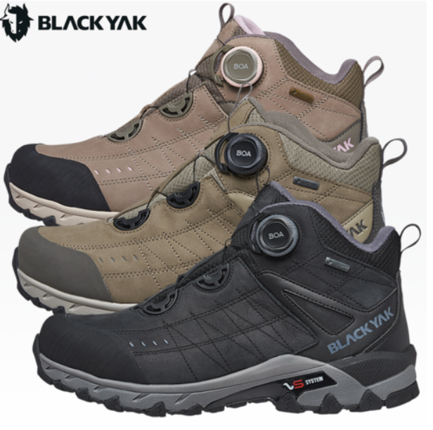 블랙야크 초경량 407g 중목 고어텍스 다이얼 경등산화 엑섬 II GTX 블랙