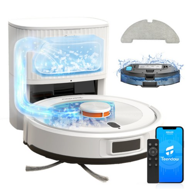 틴도우 고성능 LDS센서 물걸레 먼지비움 로봇청소기 전용앱연동, D10S Max